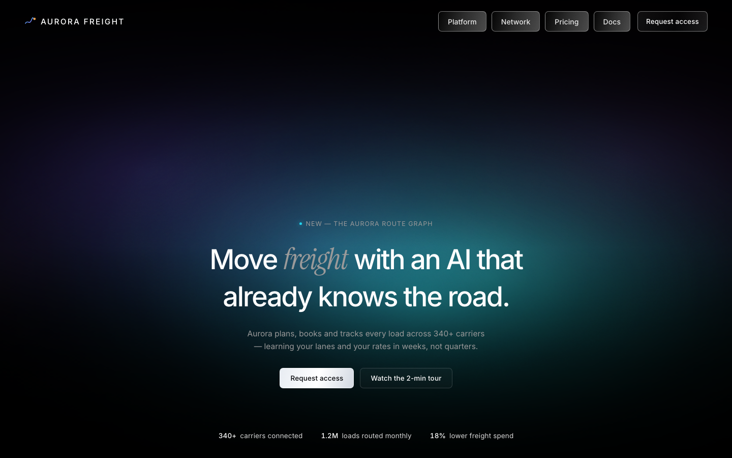 Screenshot of Aurora Freight