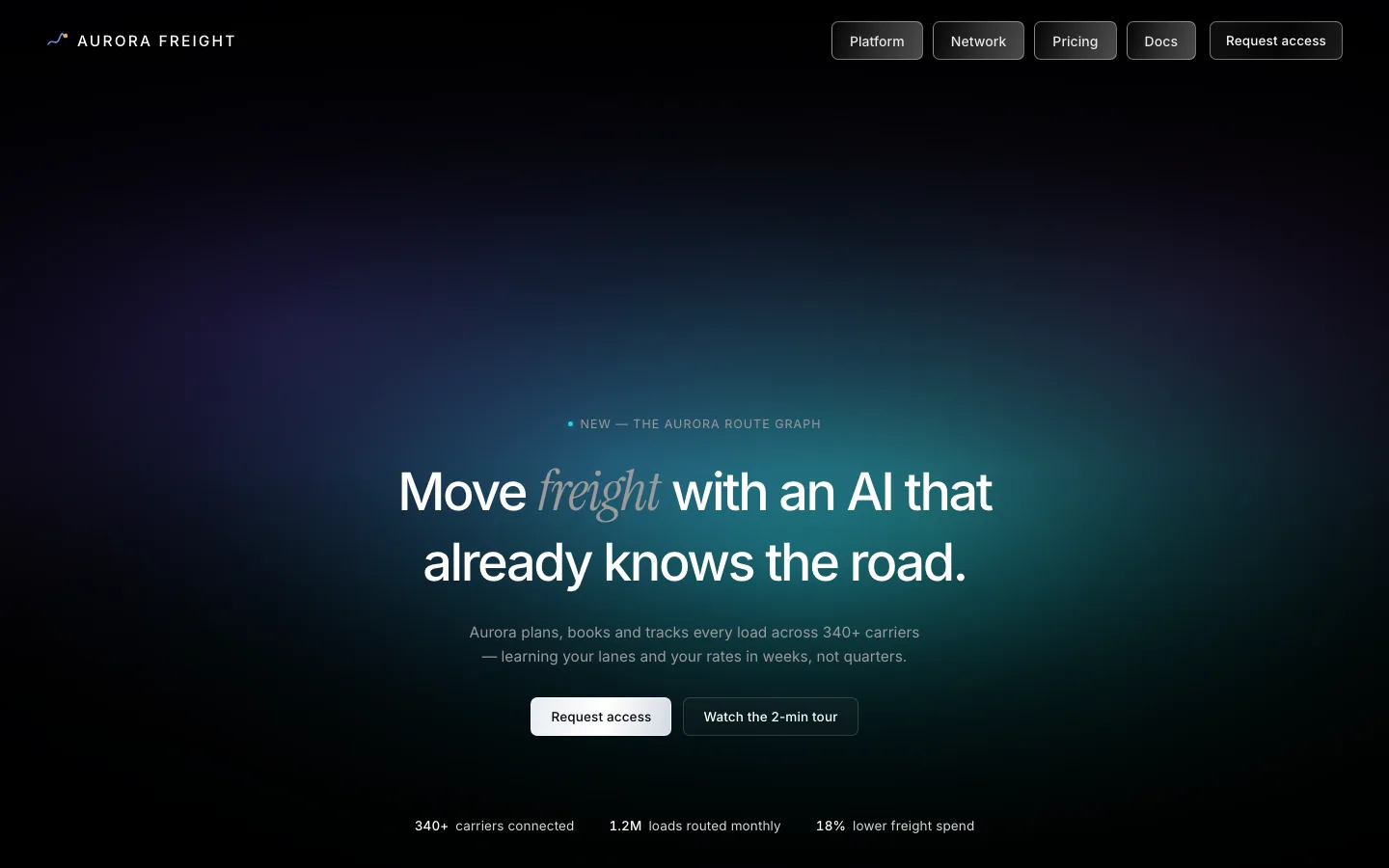 Rendered preview of Aurora Freight