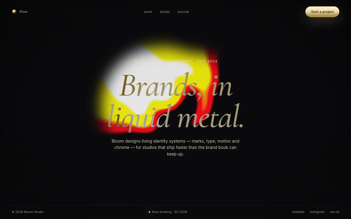 Rendered preview of Chrome Bloom