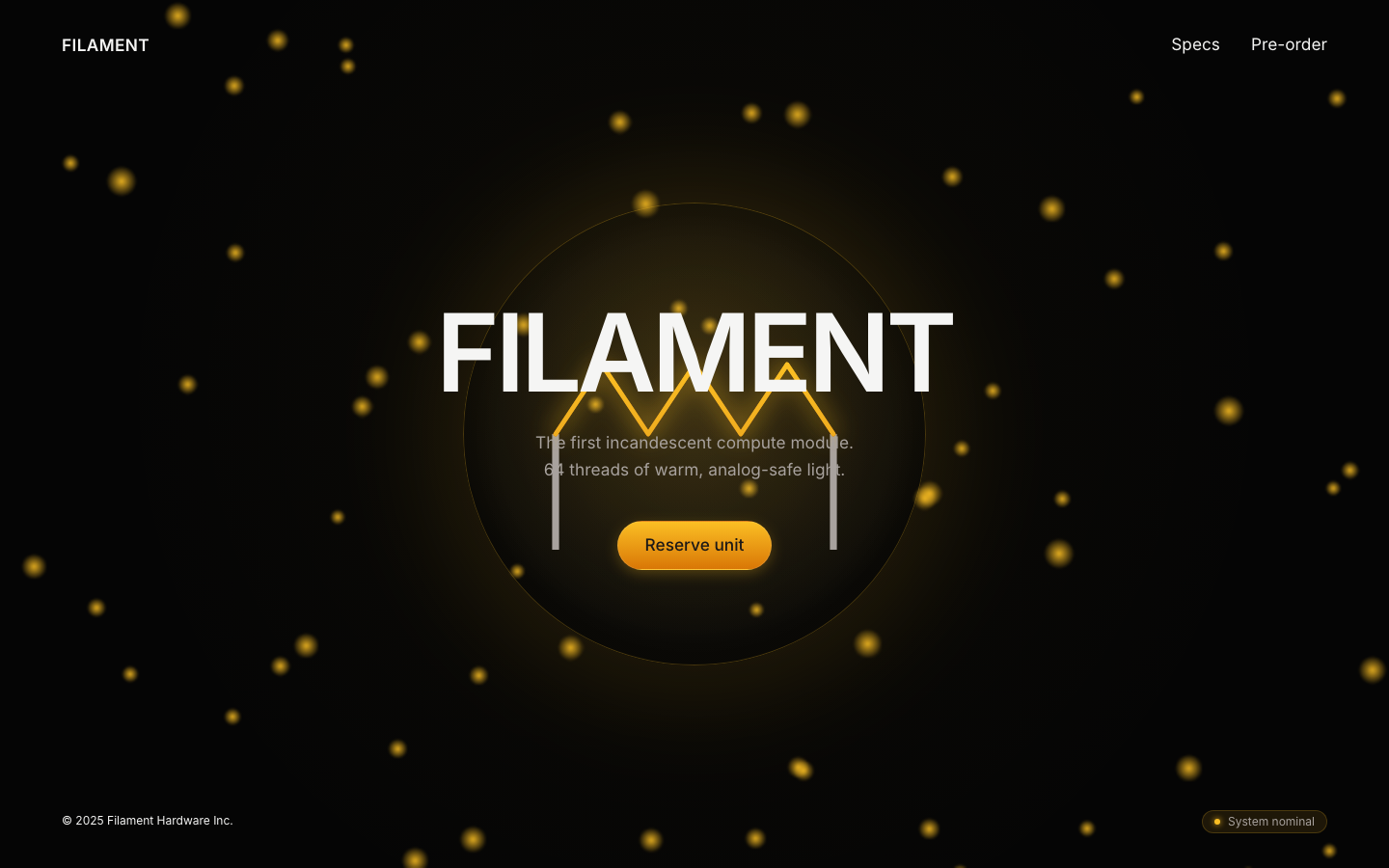 Screenshot of Filament