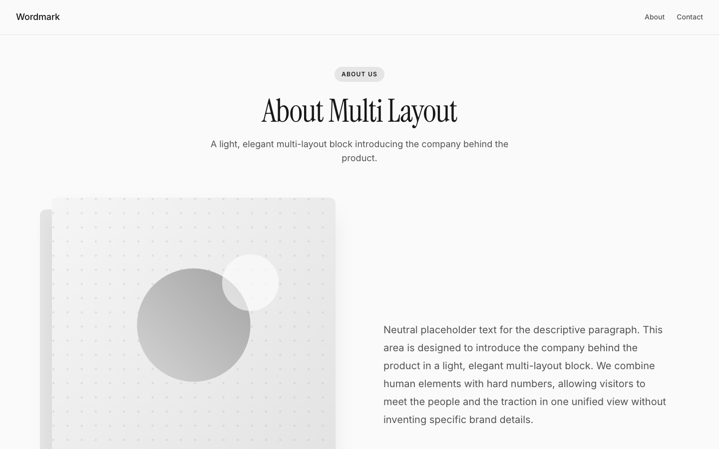 Screenshot of About Multi Layout