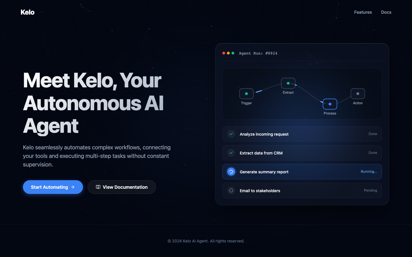 Screenshot of AI Agent Hero Kelo