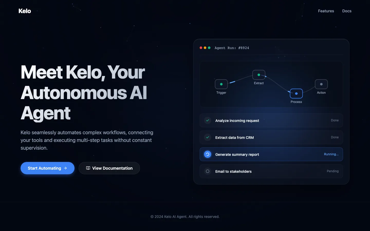 Rendered preview of AI Agent Hero Kelo
