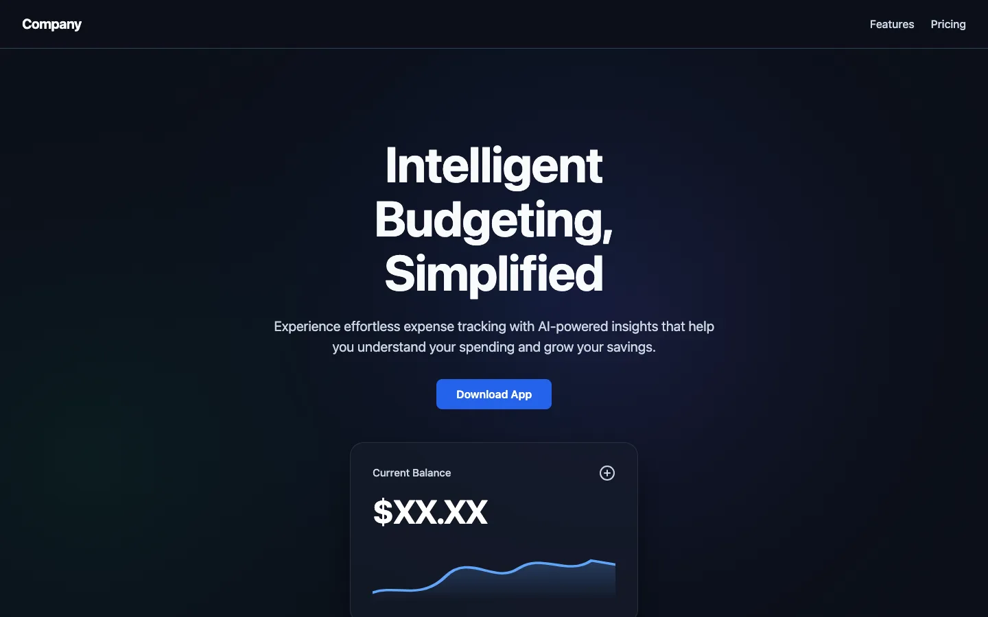 Rendered preview of AI Budget Tracking Landing Page - Velara AI
