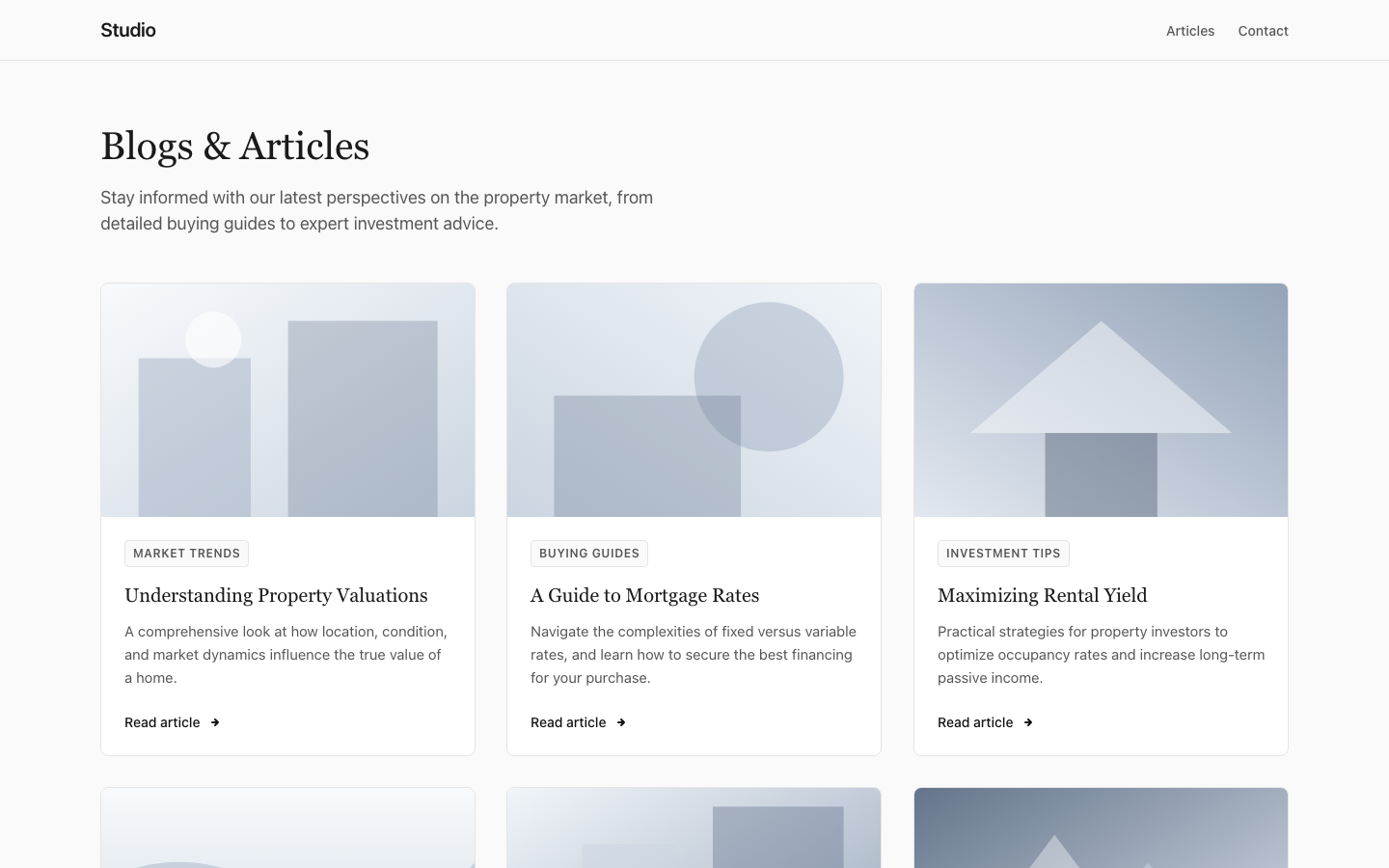 Screenshot of Blogs - Luxterra