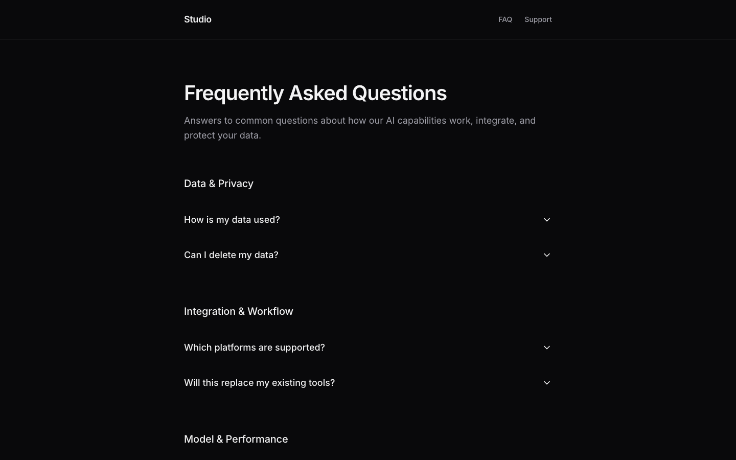Screenshot of FAQ 01 Velara