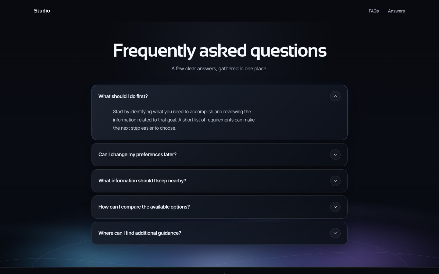 Screenshot of FAQ Middle Image