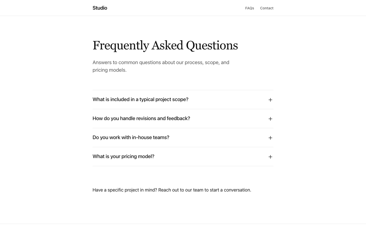 Screenshot of FAQs 01 Solra