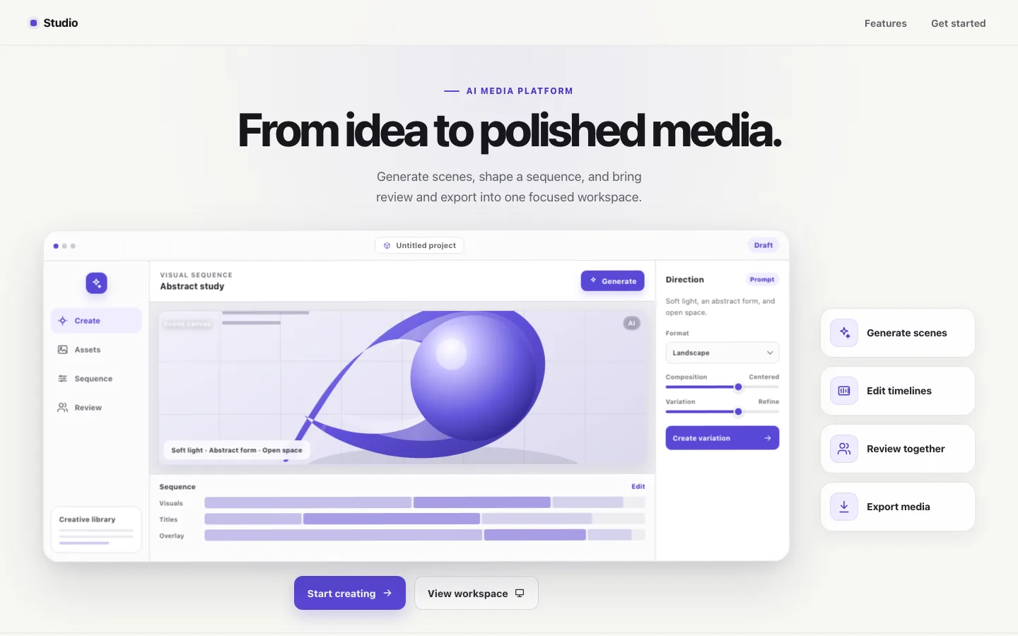 Rendered preview of Features 01 Luma