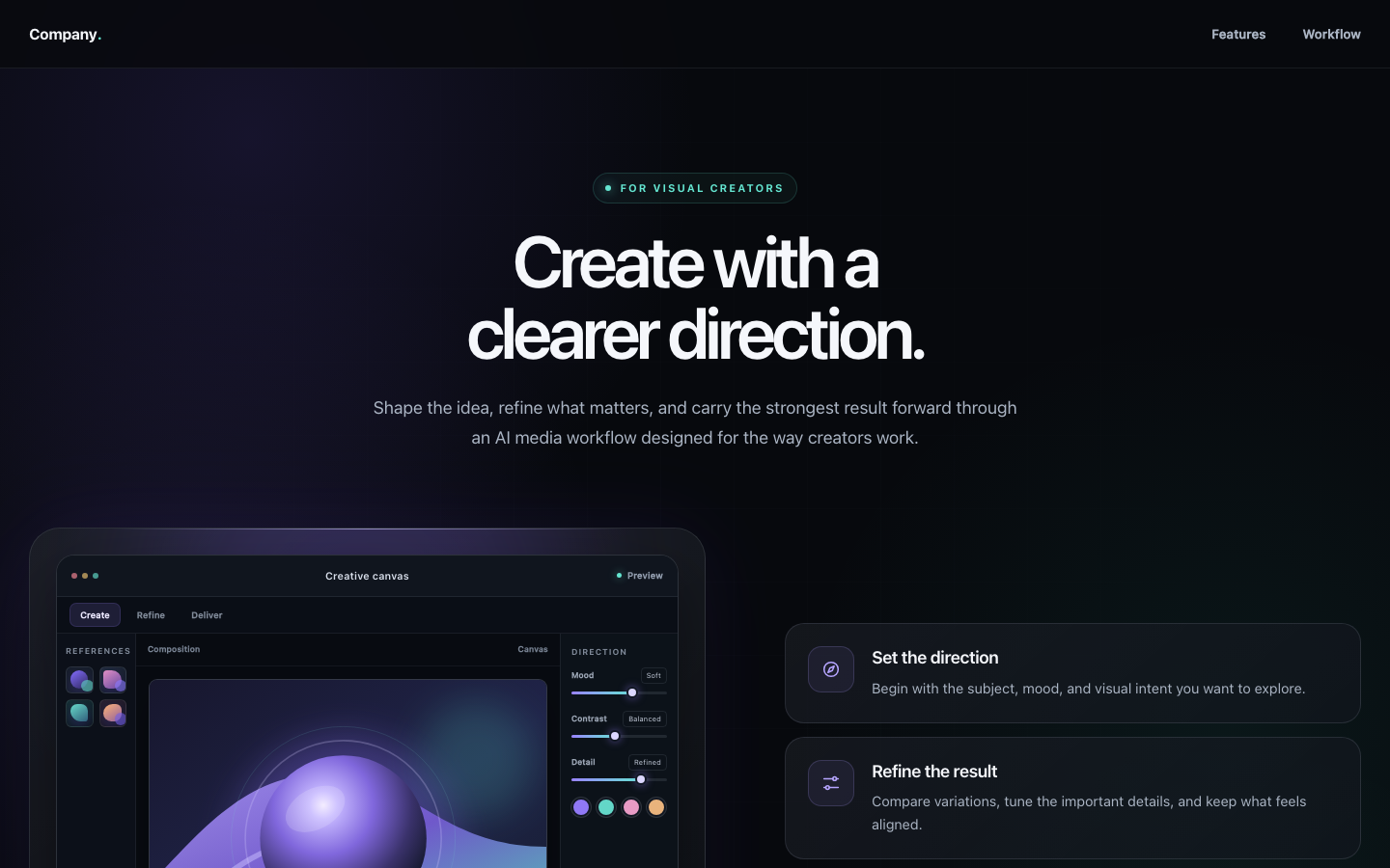 Screenshot of Features 02 Luma