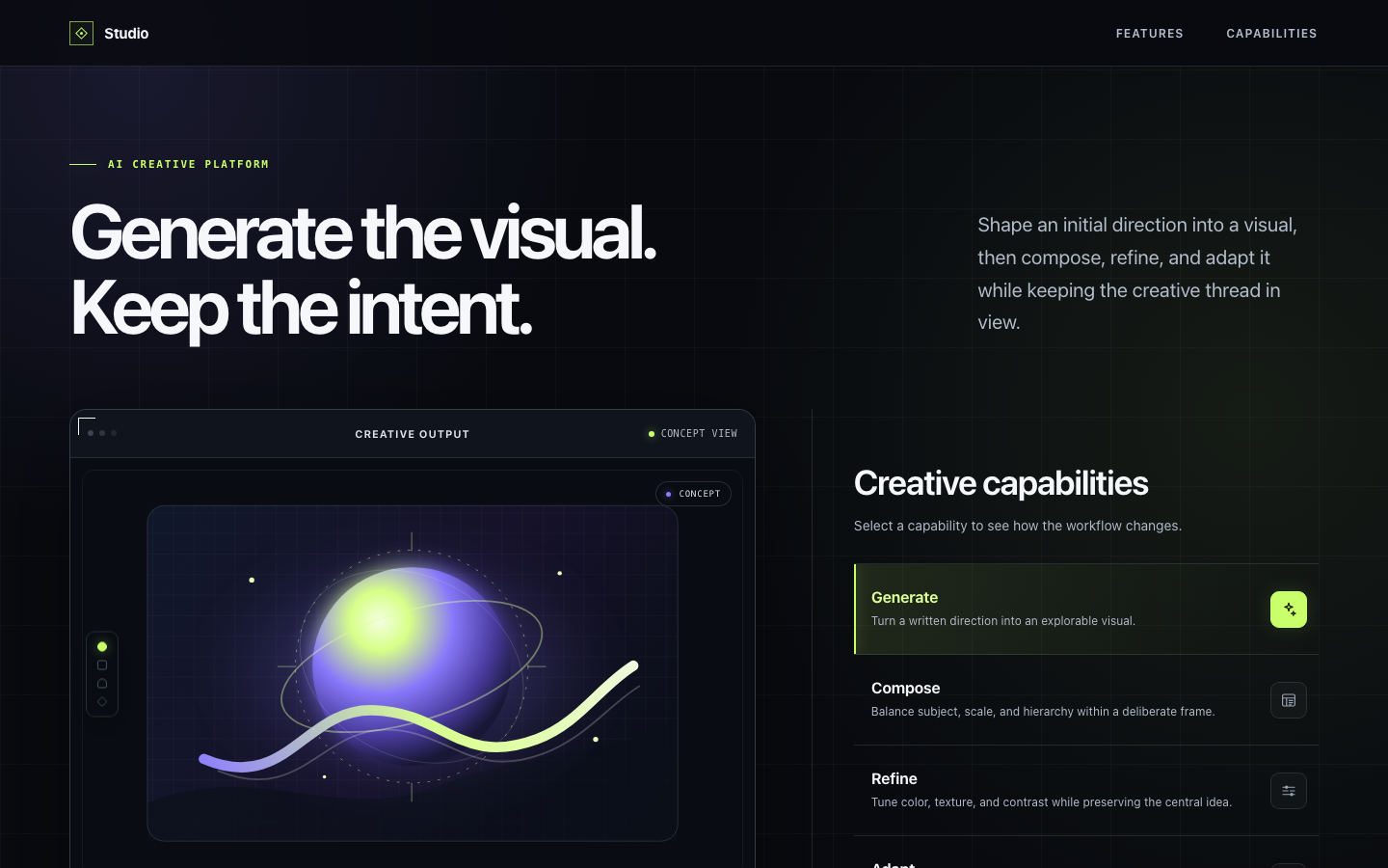 Screenshot of Features 03 Luma