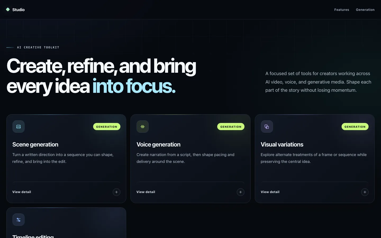 Rendered preview of Features 04 Luma