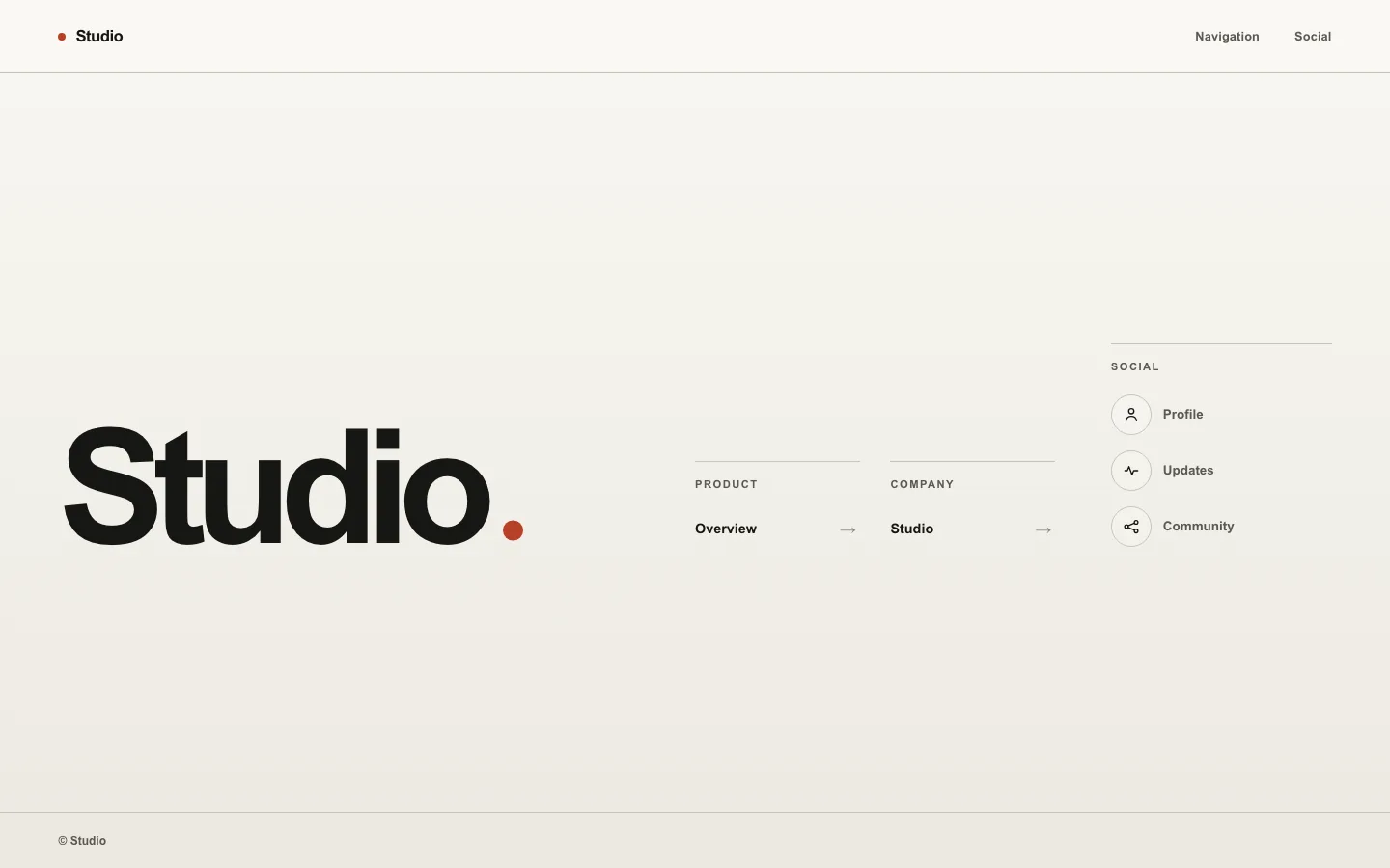 Rendered preview of Footer 01 Kelo
