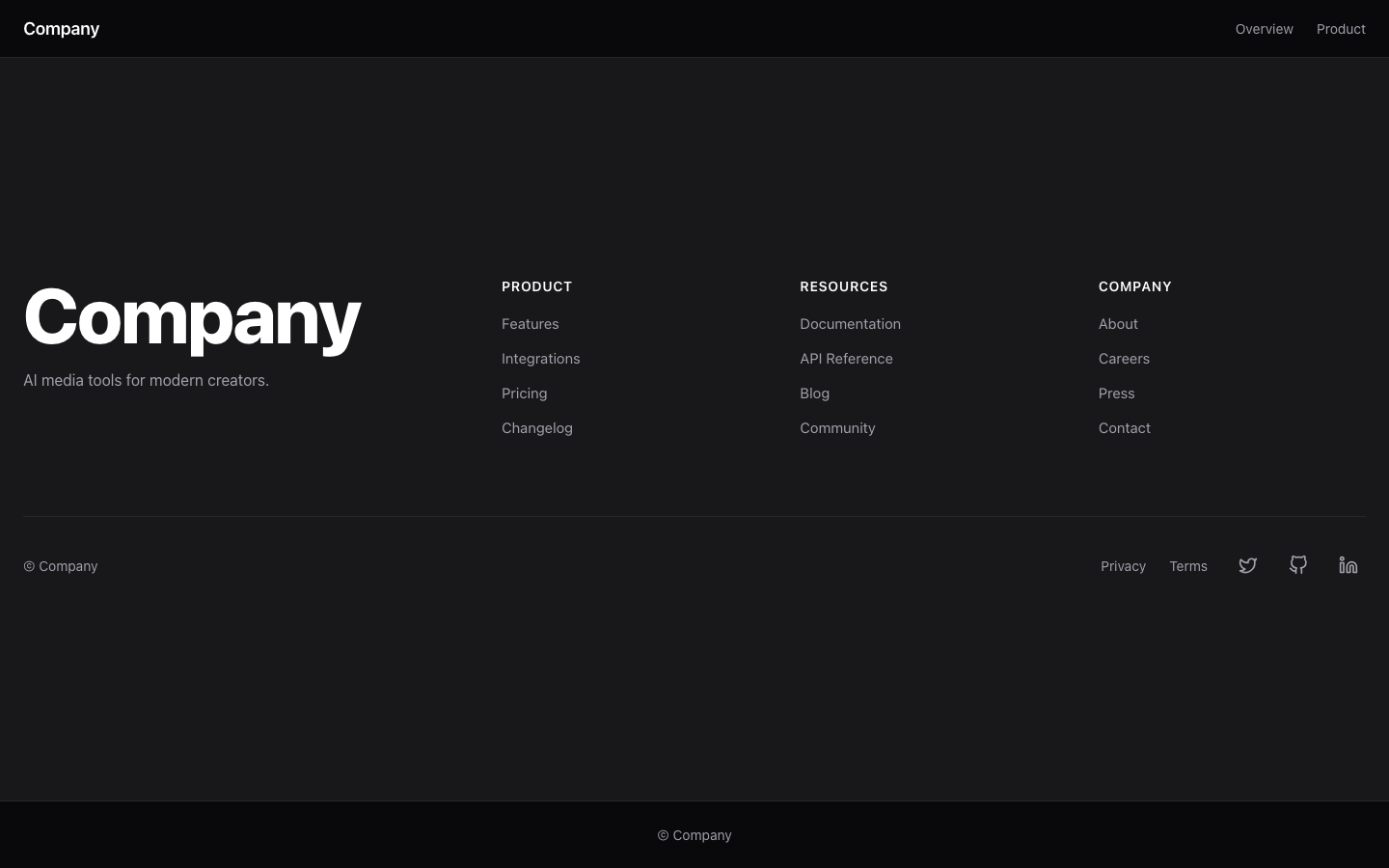 Screenshot of Footer 01 Luma
