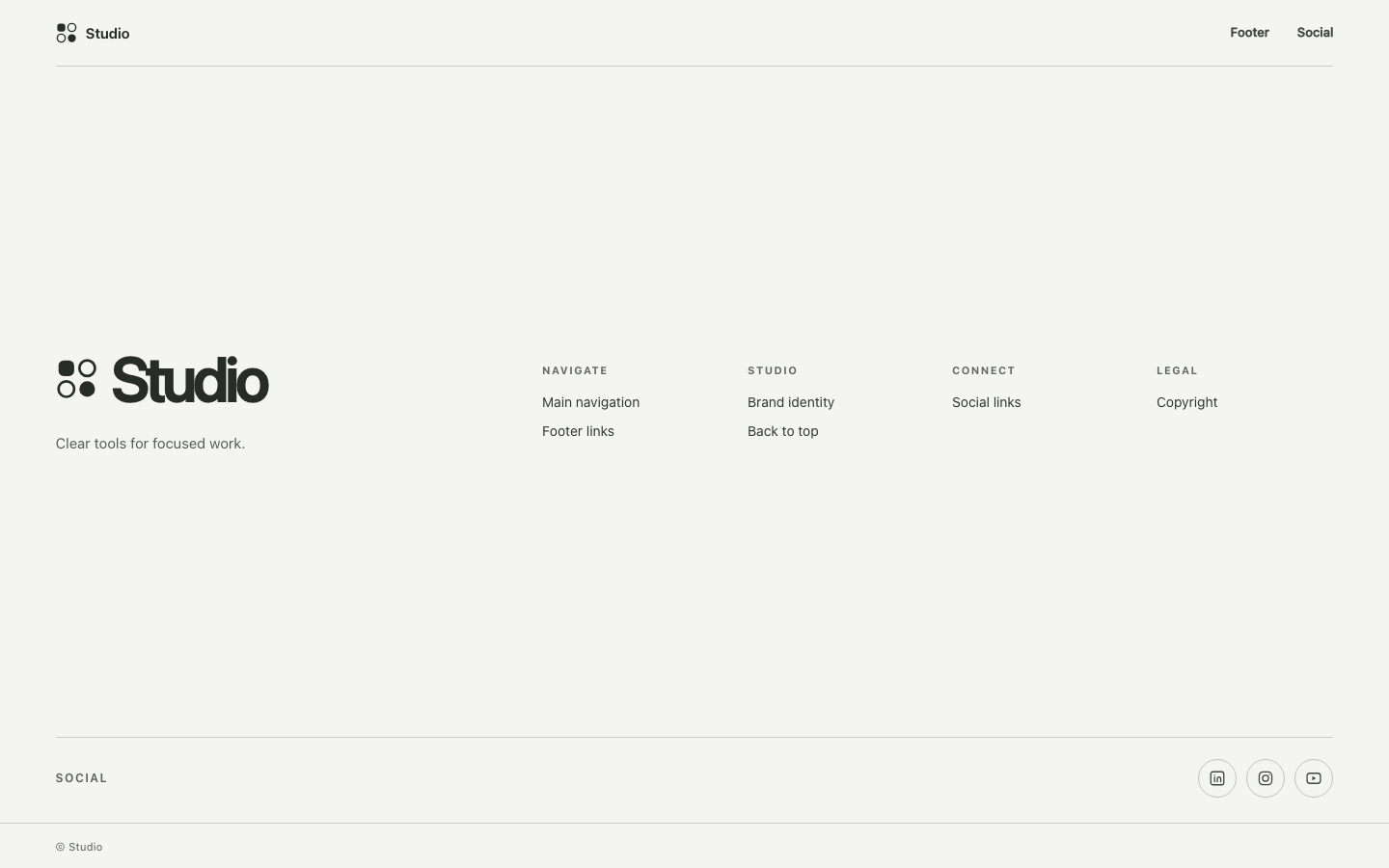 Screenshot of Footer 01 Pixa