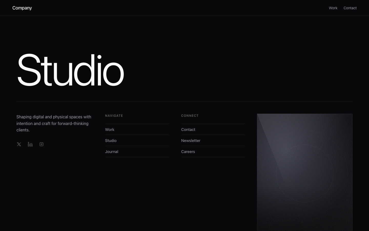 Screenshot of Footer 01 Solra