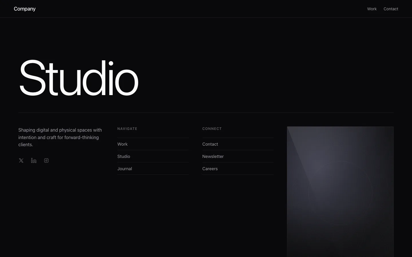 Rendered preview of Footer 01 Solra