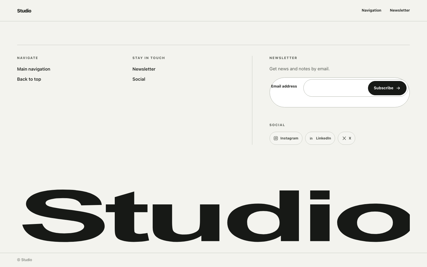 Screenshot of Footer 02 Pixa