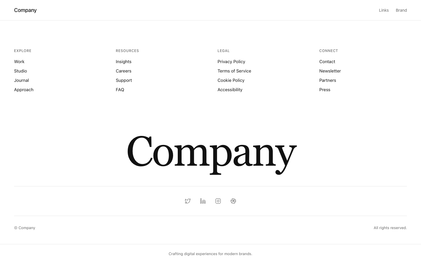 Screenshot of Footer 02 Solra