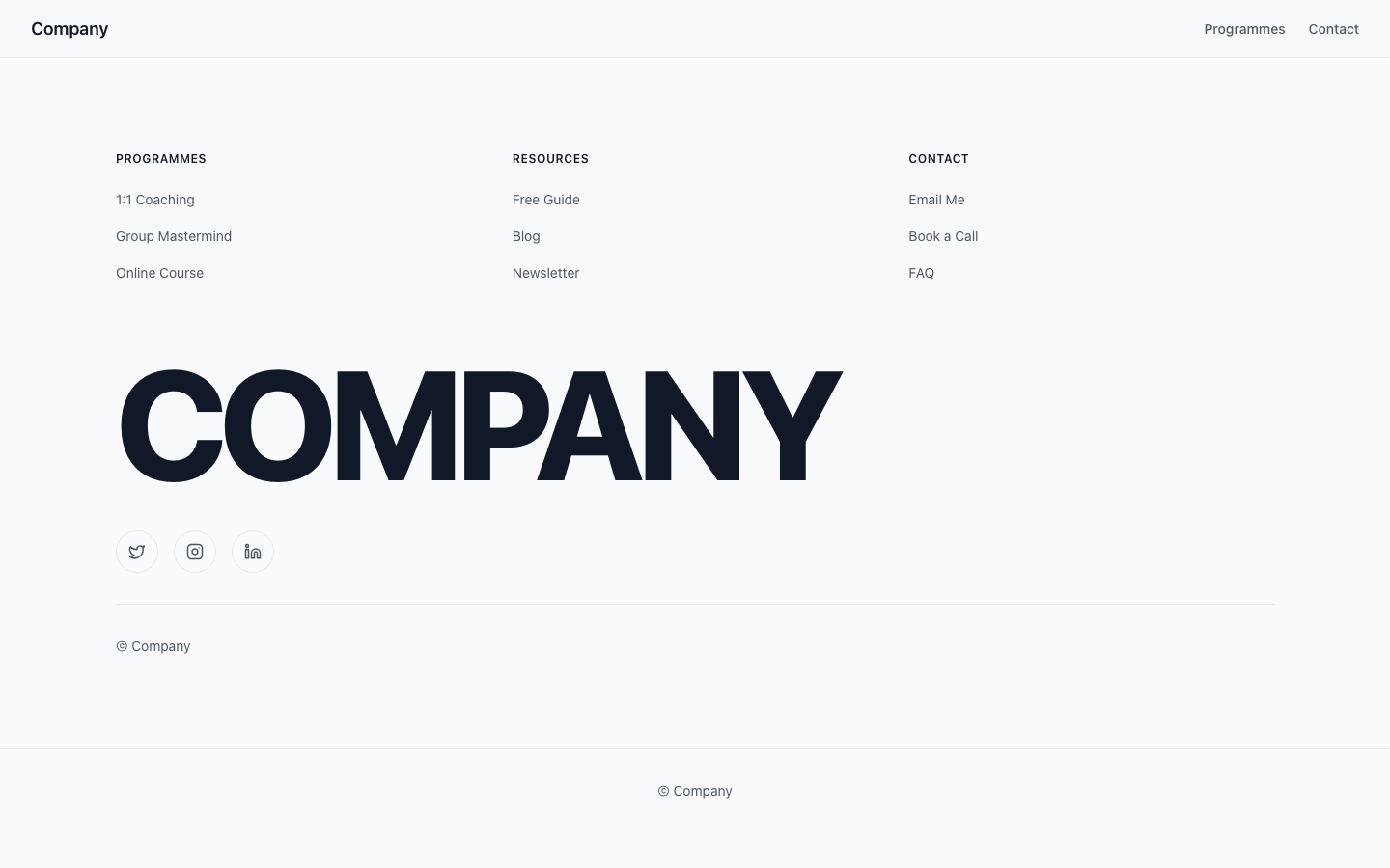 Screenshot of Footer 03 Orbit
