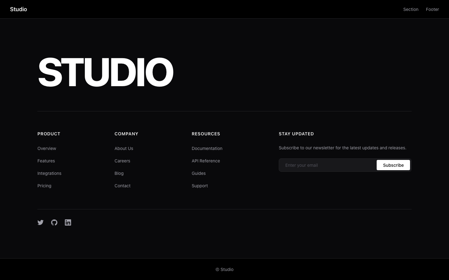 Screenshot of Footer 03 Velara