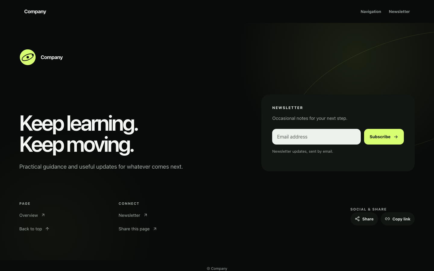 Screenshot of Footer 04 Orbit
