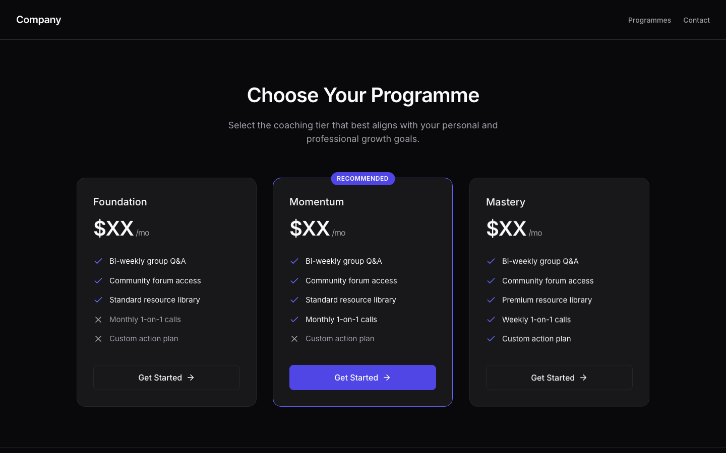 Screenshot of Pricing 02 Orbit