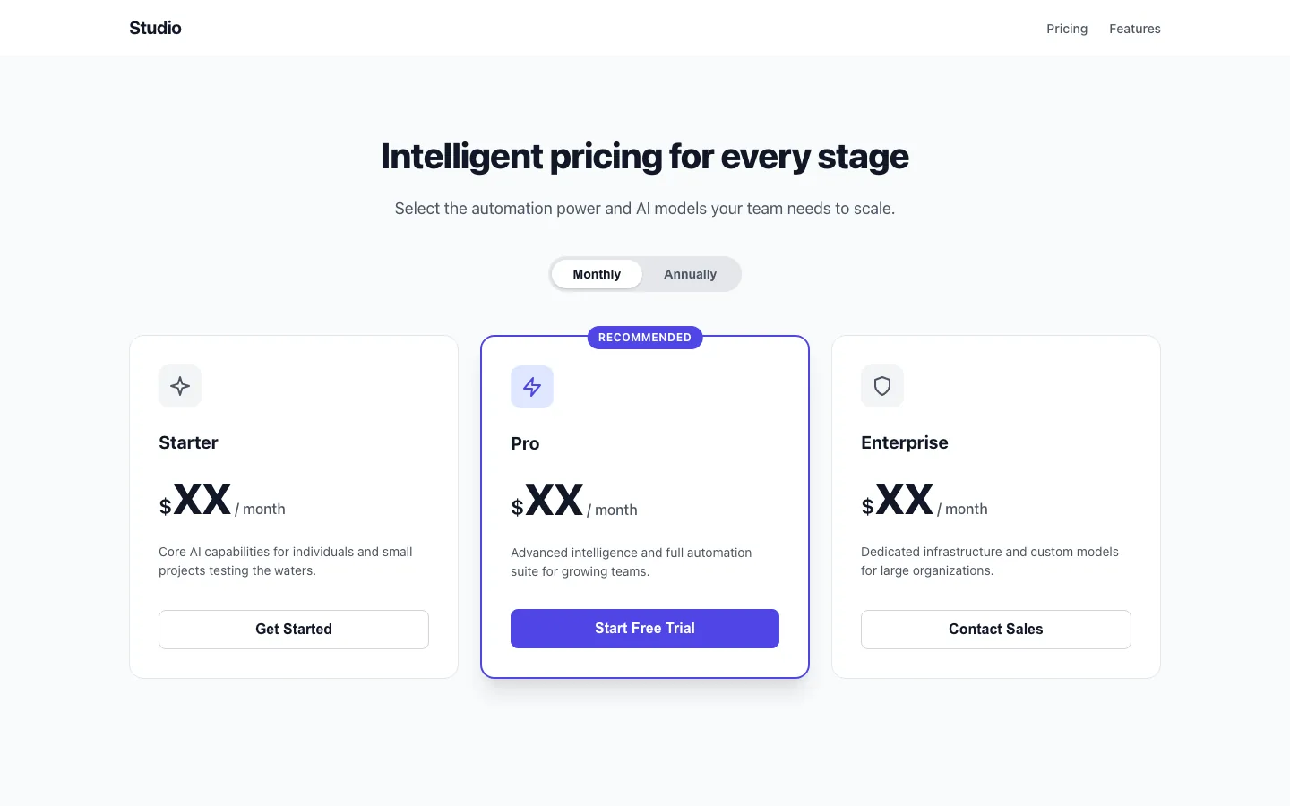 Rendered preview of Pricing 03 Kelo
