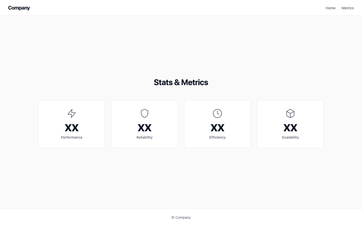 Screenshot of Stats & Metrics Vendo