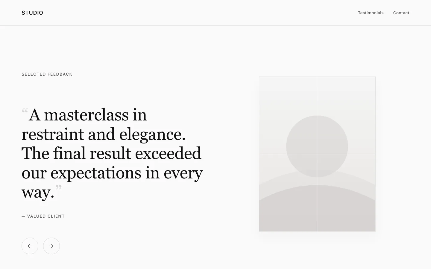 Rendered preview of Testimonials 01 Solra
