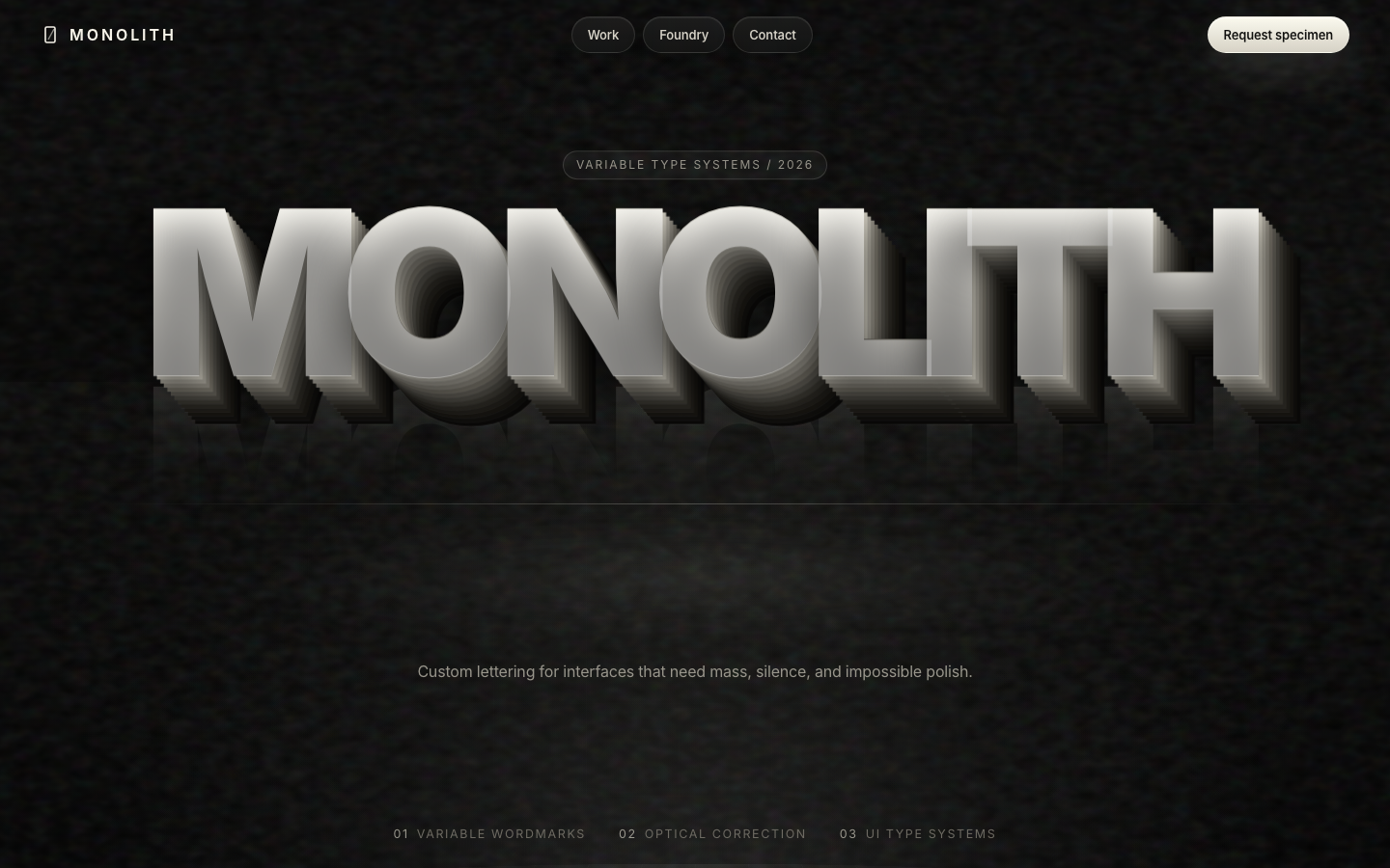Screenshot of Monolith Type